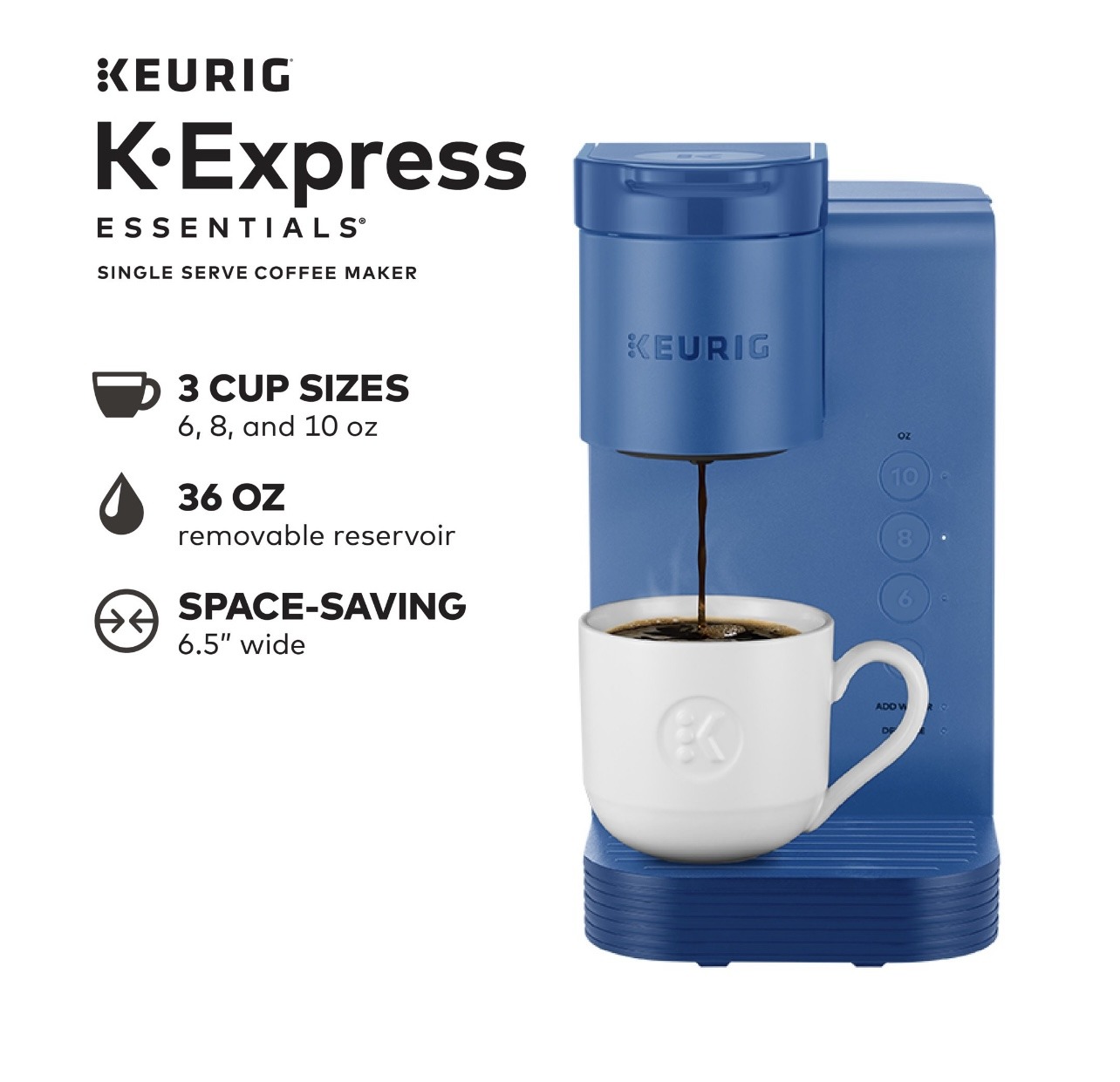 Keurig K-Express 4-Cups Single Serve Coffee Maker, Black
