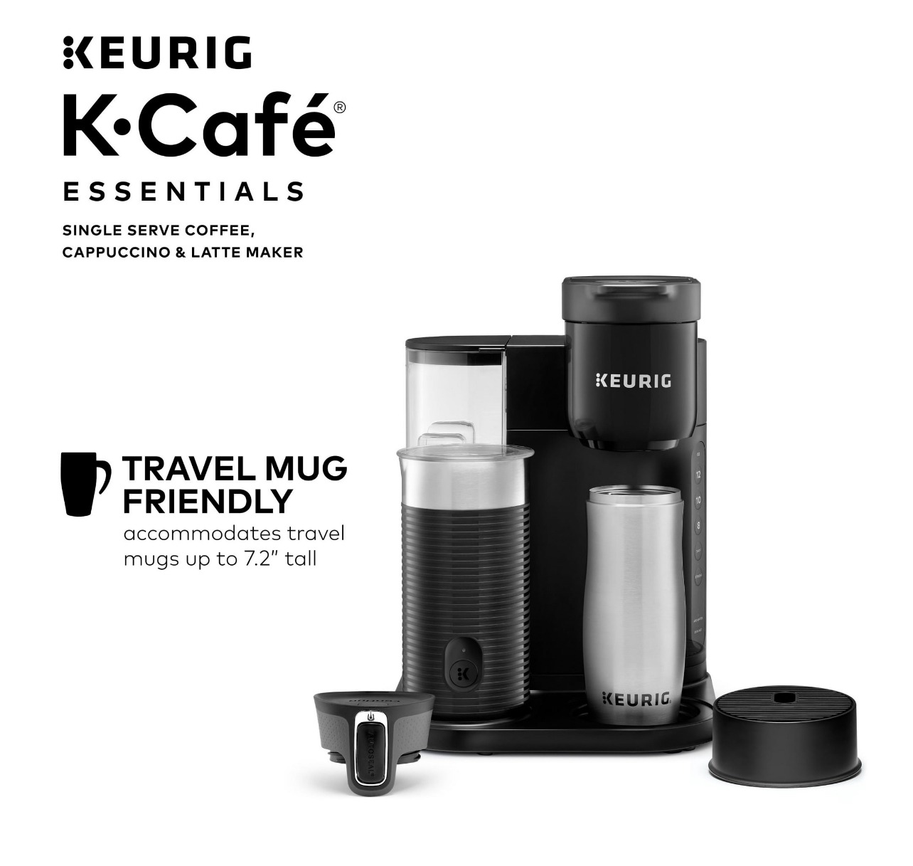 Keurig K-Café Essentials Single Serve Coffee, Cappuccino & Latte