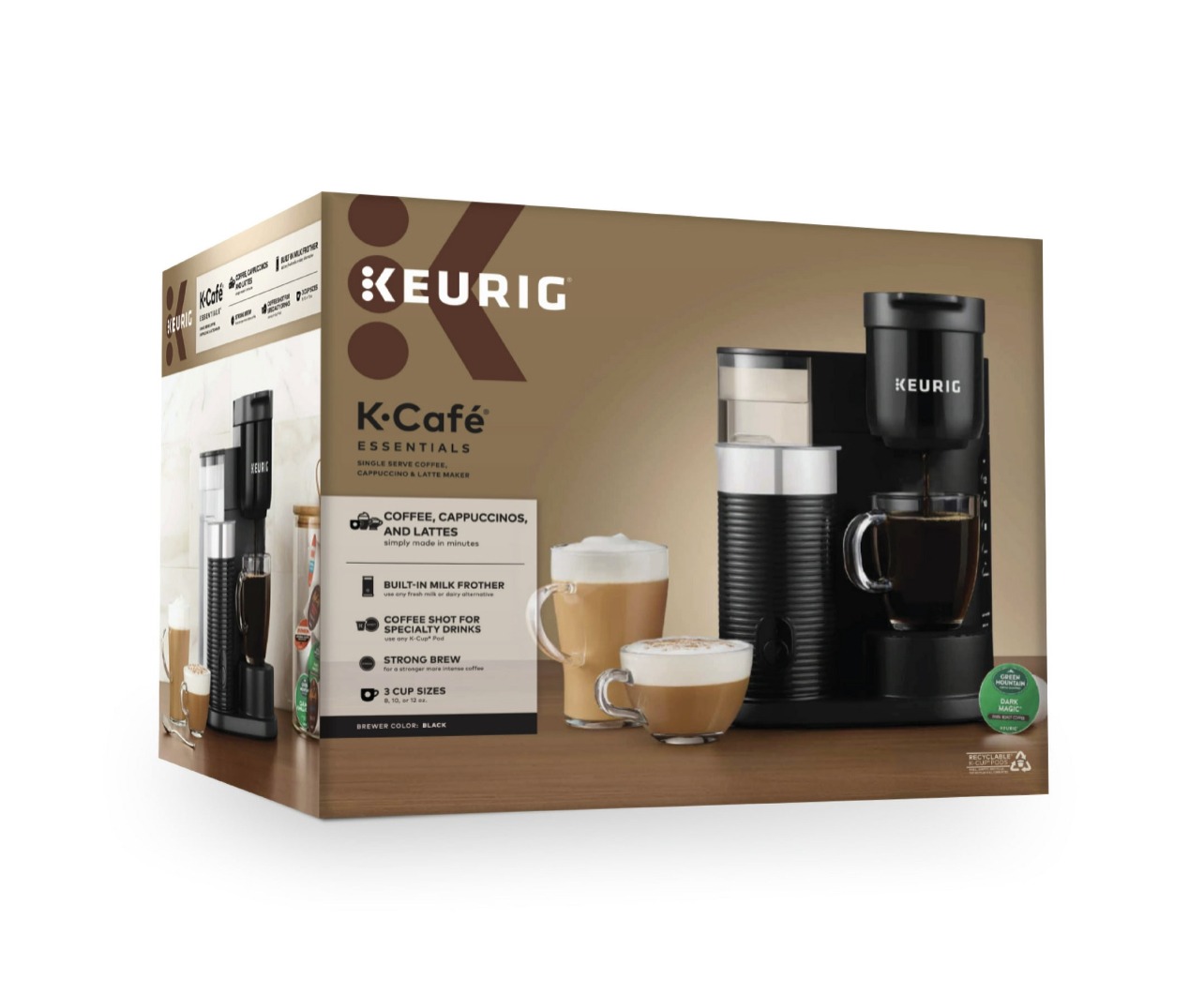 Keurig K-Café Essentials Single Serve Coffee, Cappuccino & Latte