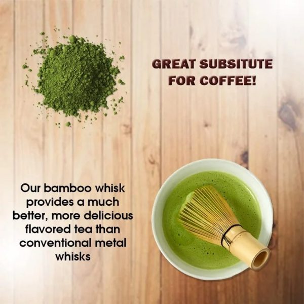 BambooWorx Matcha Whisk Set - (Chasen), Traditional Scoop (Chashaku), Tea Spoon - Image 3