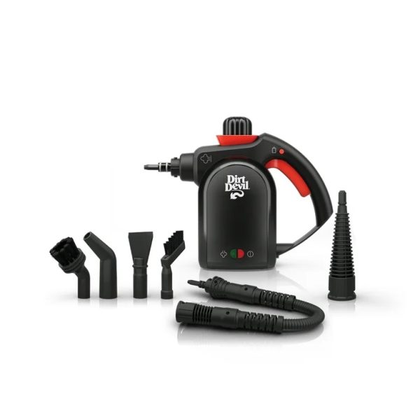 Dirt Devil Handheld Portable Steam Cleaner for Tile, Grout, Windows, Bathrooms, Kitchens, Fabric Steaming, 7-Piece Set WD21010