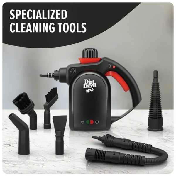 Dirt Devil Handheld Portable Steam Cleaner for Tile, Grout, Windows, Bathrooms, Kitchens, Fabric Steaming, 7-Piece Set WD21010 - Image 5