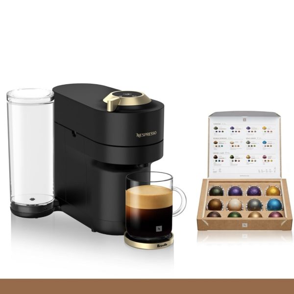 LIMITED EDITION Nespresso Vertuo POP+ DELUXE Coffee and Espresso Maker by Breville, Matte Black Gold - Image 3