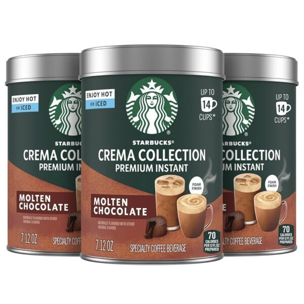 STARBUCKS Premium Instant Coffee, Molten Chocolate, 7.12oz tin