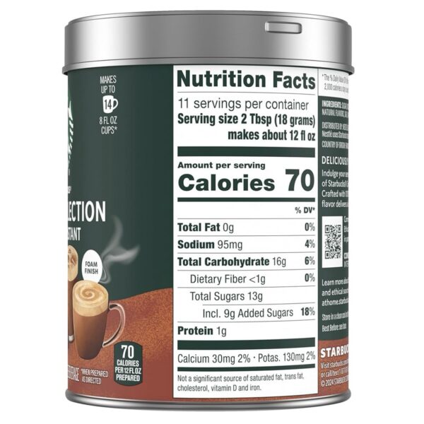 STARBUCKS Premium Instant Coffee, Molten Chocolate, 7.12oz tin - Image 4