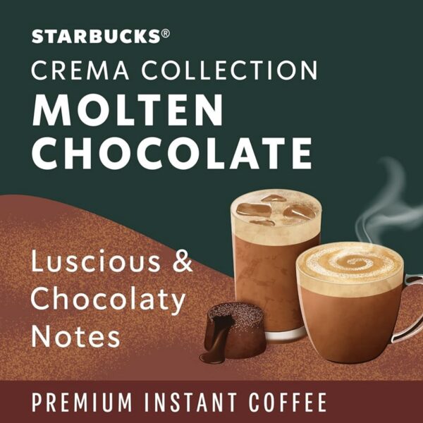 STARBUCKS Premium Instant Coffee, Molten Chocolate, 7.12oz tin - Image 2