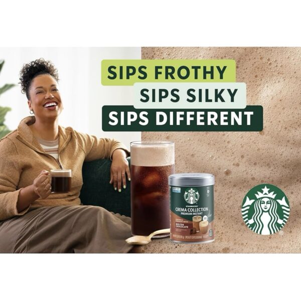 STARBUCKS Premium Instant Coffee, Madagascar Vanilla, 7.12oz tin - Image 8