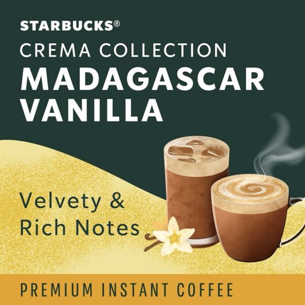 STARBUCKS Premium Instant Coffee, Madagascar Vanilla, 7.12oz tin - Image 2
