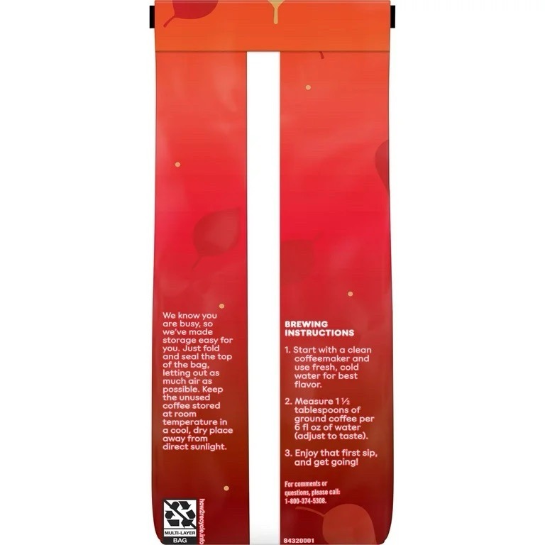 DUNKIN’ Apple Cider Donut Artificially Flavored Ground Coffee, 11 oz Bag LIMITED EDITION - Image 2
