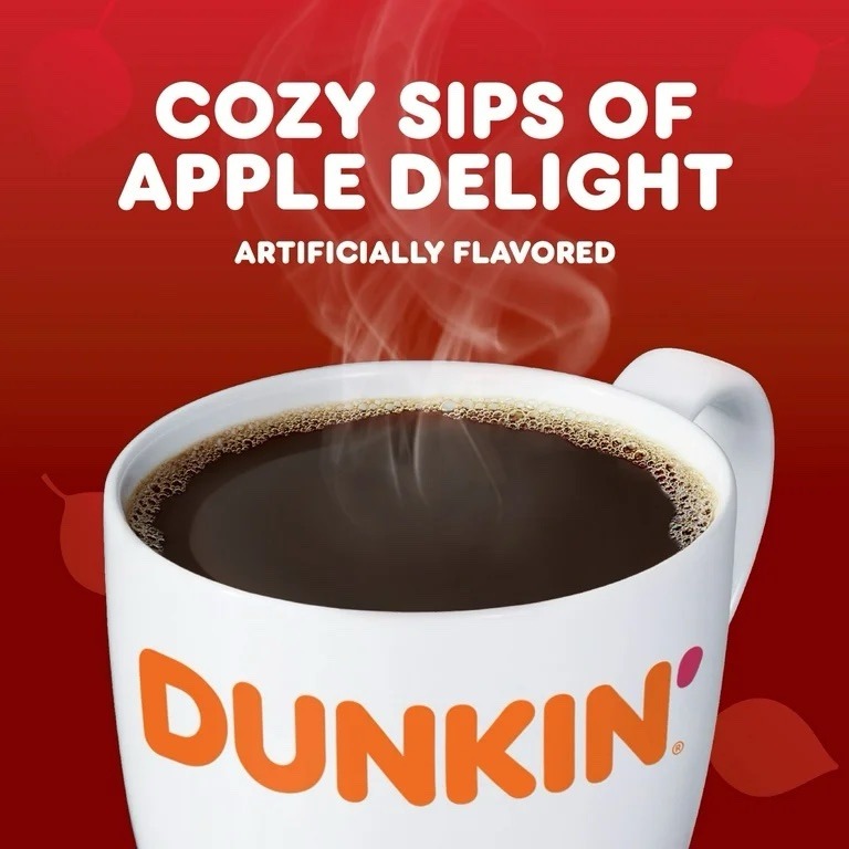 DUNKIN’ Apple Cider Donut Artificially Flavored Ground Coffee, 11 oz Bag LIMITED EDITION - Image 4