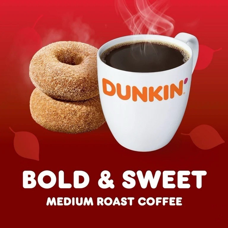 DUNKIN’ Apple Cider Donut Artificially Flavored Ground Coffee, 11 oz Bag LIMITED EDITION - Image 5