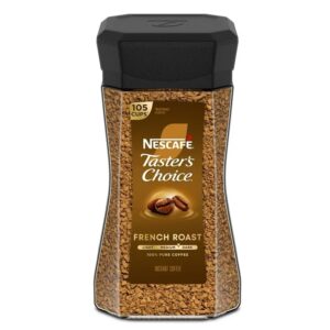 NESCAFÉ Taster’s Choice French Roast, Dark Roast Instant Coffee, 7 oz jar