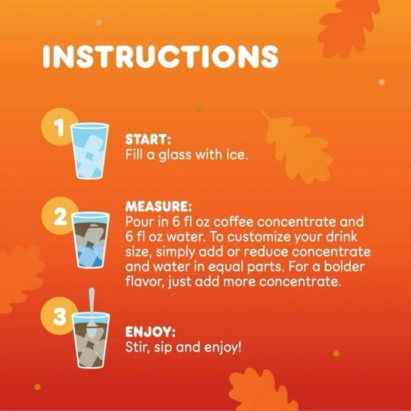 DUNKIN’ Pumpkin Spice Cold Brew Concentrated Coffee, 31 fl oz LIMITED EDITION - Image 2