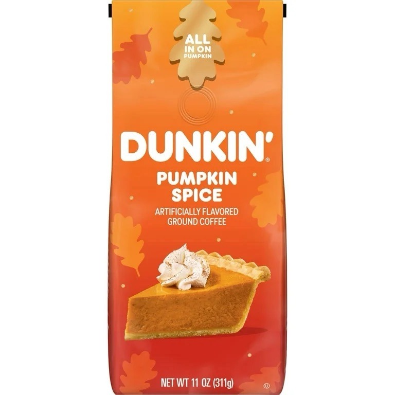 DUNKIN’ Pumpkin Spice Artificially Flavored Ground Coffee, 11 oz. Bag LIMITED EDITION