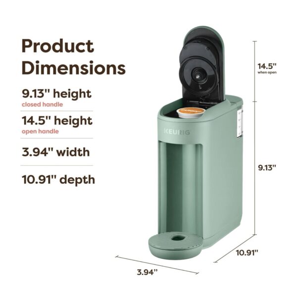 Keurig K-Mini Mate, Single Serve K-Cup Pod Coffee Maker, Glamping Green - Image 6