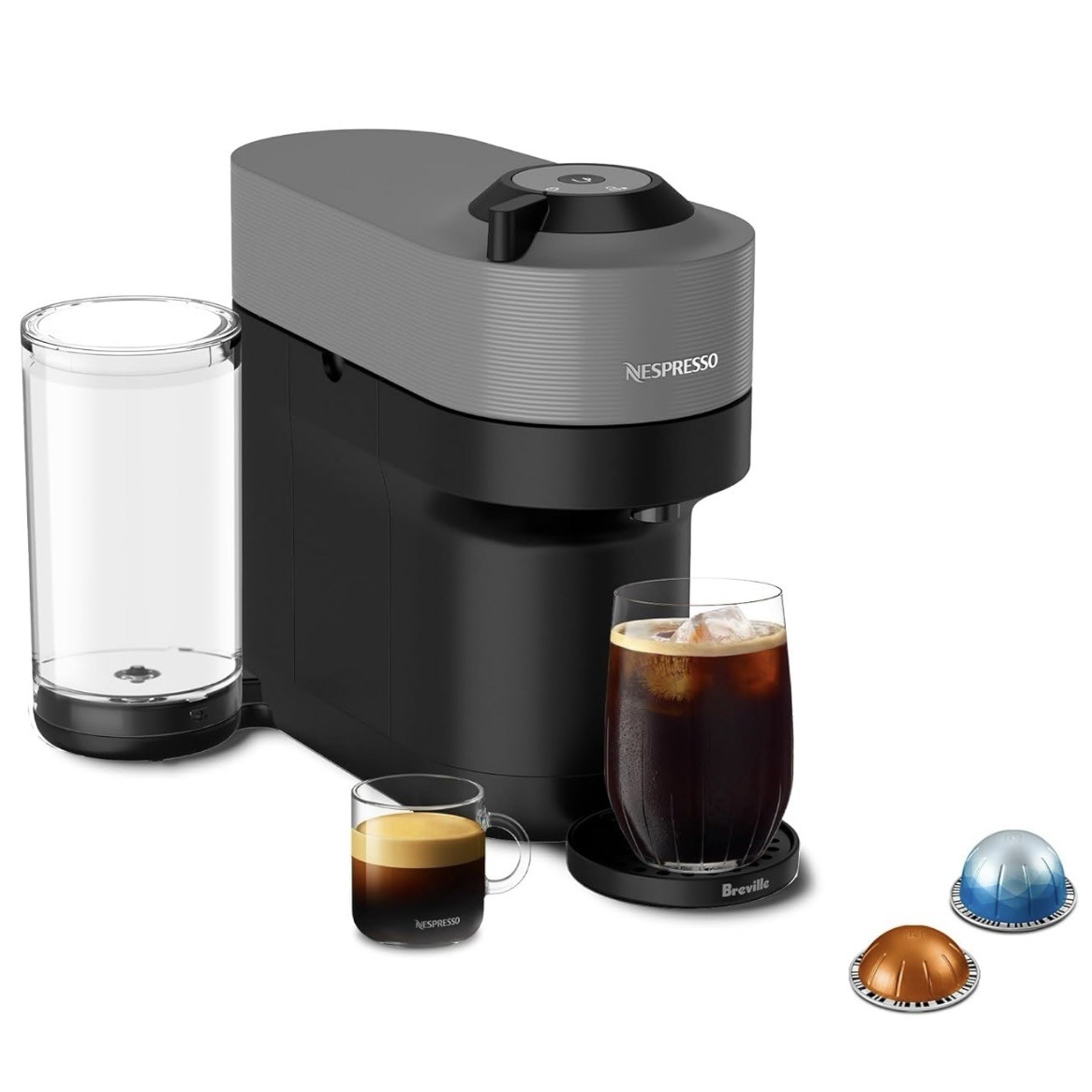 Nespresso Vertuo POP+ Coffee and Espresso Maker by Breville, Dark Grey
