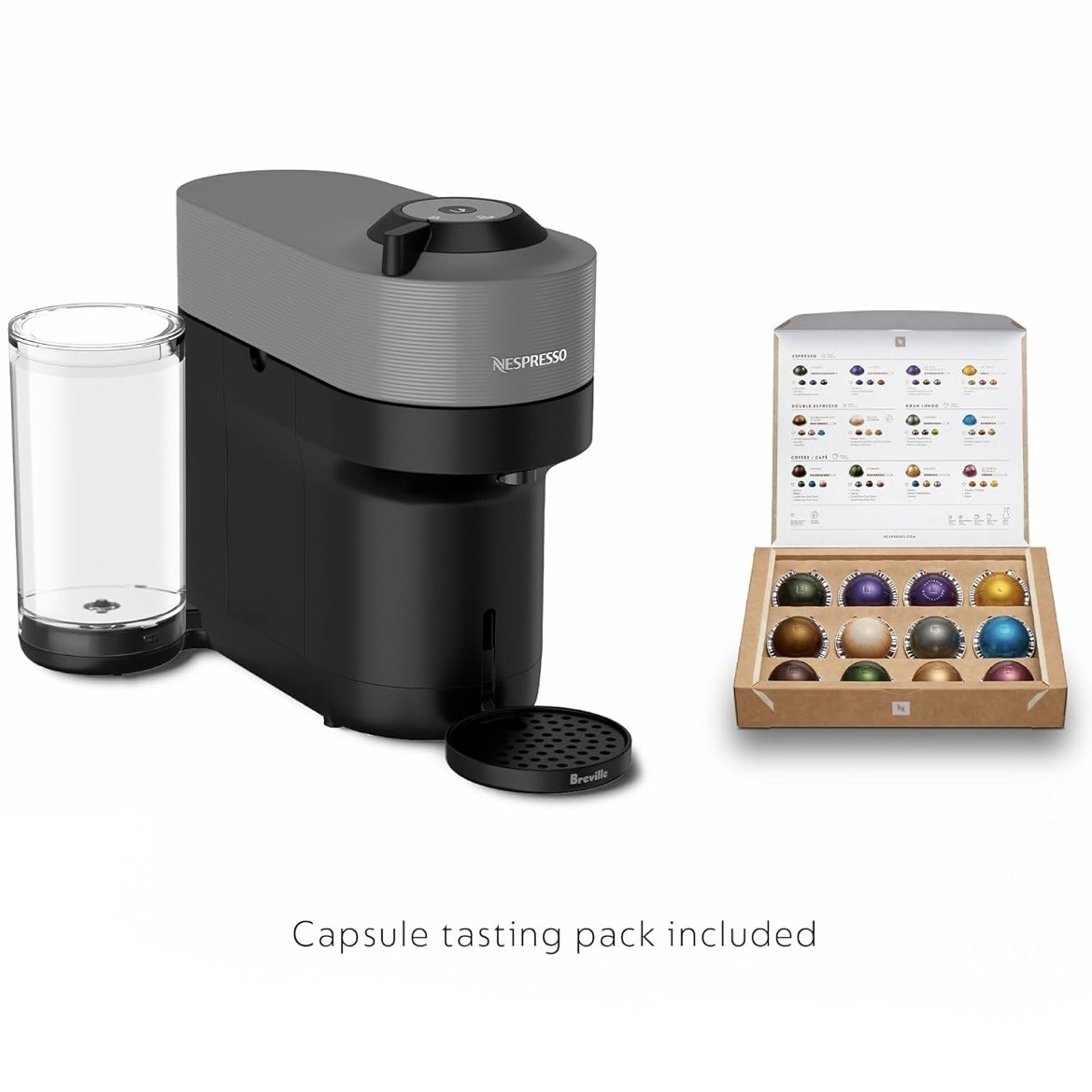 Nespresso Vertuo POP+ Coffee and Espresso Maker by Breville, Dark Grey - Image 2