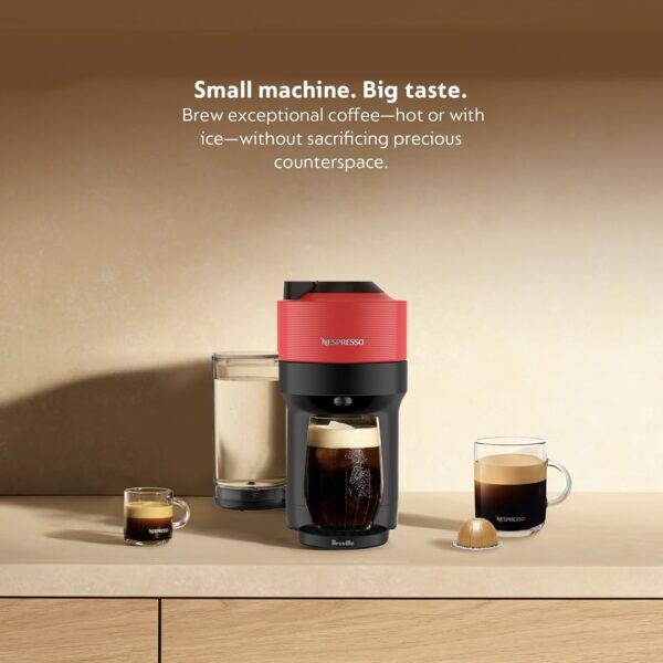Nespresso Vertuo POP+ Coffee and Espresso Maker by Breville, Spicy Red - Image 4