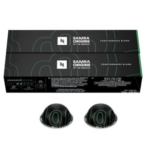 Nespresso Samra Origins by The Weeknd, Vertuo Togetherness Blend, Double Espresso, Light Roast, 10-Count Coffee Pods