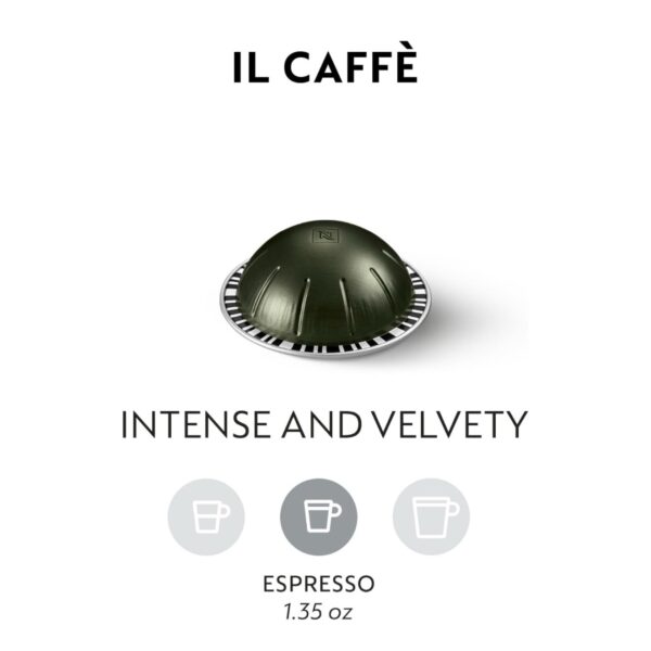 Nespresso Vertuo Capsules, Il Caffè [Dark Roast Espresso Coffee] 10 Count Espresso Pods - Image 2
