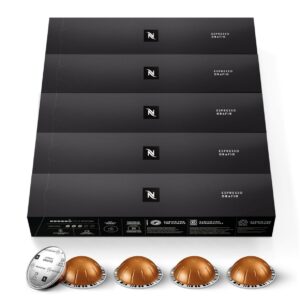 Nespresso Vertuo Capsules, Orafio [Medium Roast Espresso Coffee] 10 Count Espresso Pods