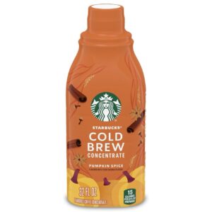 STARBUCKS PUMPKIN SPICE Cold Brew Coffee Concentrate, 32 fl oz Bottle, LIMITED EDITION