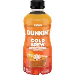 DUNKIN’ Pumpkin Spice Cold Brew Concentrated Coffee, 31 fl oz LIMITED EDITION