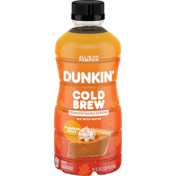 DUNKIN’ Pumpkin Spice Cold Brew Concentrated Coffee, 31 fl oz LIMITED EDITION