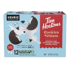 Tim Hortons LIMITED EDITION Cookies & Cream [Medium Roast] 12 count K-Cup Pods