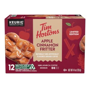 Tim Hortons LIMITED EDITION Apple Cinnamon Fritter [Medium Roast] 12 count K-Cup Pods