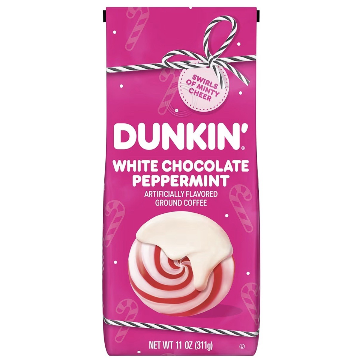Dunkin’ White Chocolate Peppermint LIMITED EDITION Ground Coffee, 11 oz. Bag