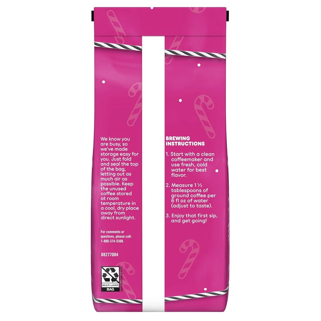 Dunkin’ White Chocolate Peppermint LIMITED EDITION Ground Coffee, 11 oz. Bag - Image 2