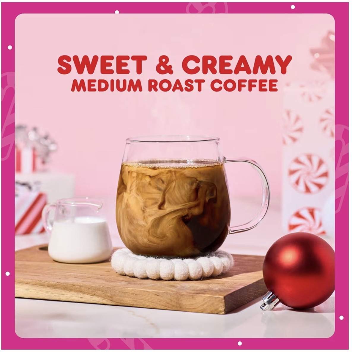 Dunkin’ White Chocolate Peppermint LIMITED EDITION Ground Coffee, 11 oz. Bag - Image 3