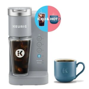 Keurig K-Express Essentials Plus ICED & HOT Single-Serve K-Cup Pod Coffee Maker, Moonlight Gray
