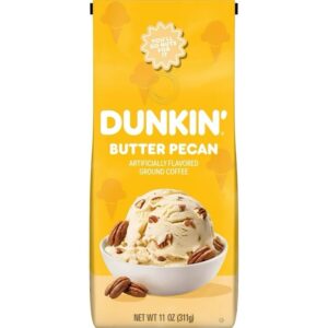 LIMITED EDITION Dunkin’ Butter Pecan Artificially Flavored Ground Coffee, 11oz
