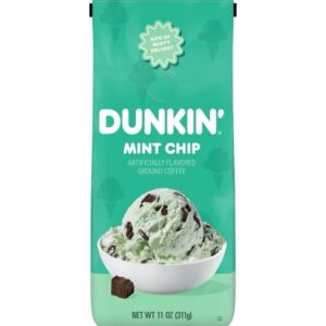 LIMITED EDITION Dunkin’ Mint Chip Artificially Flavored Ground Coffee, 11oz