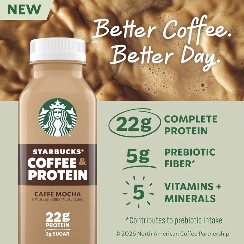 Starbucks Coffee & Protein, Caffe Mocha, 12 fl oz bottle - Image 6
