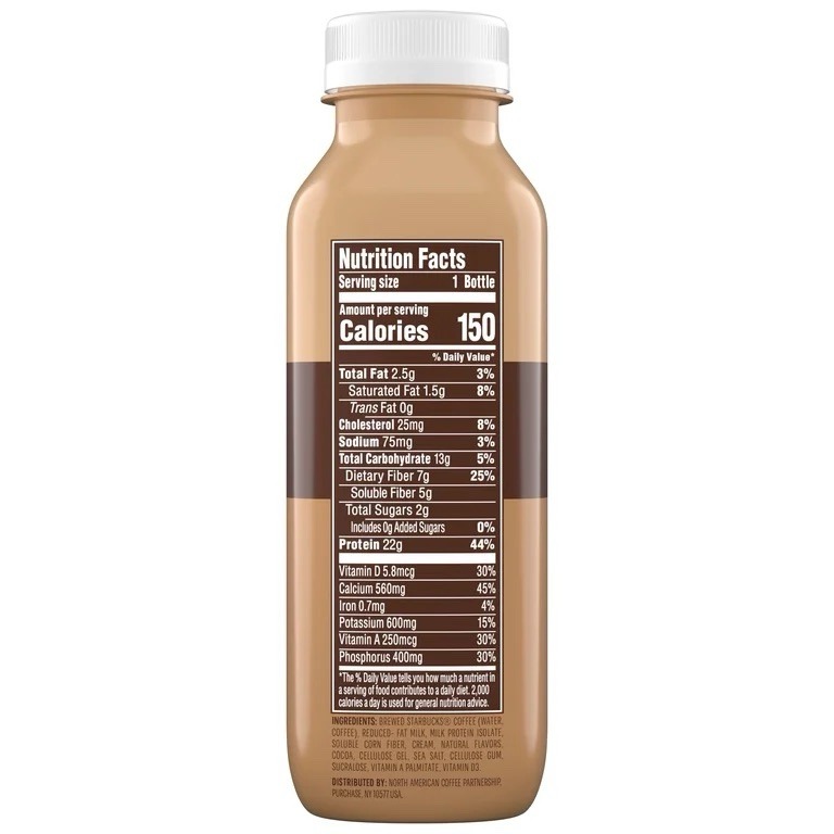 Starbucks Coffee & Protein, Caffe Mocha, 12 fl oz bottle - Image 4