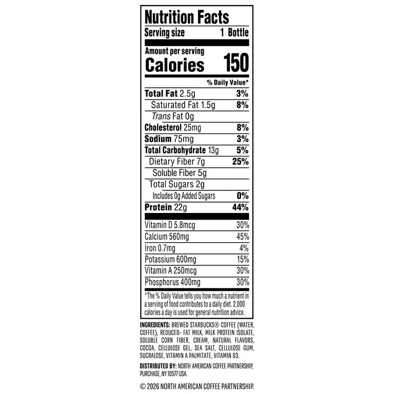 Starbucks Coffee & Protein, Caffe Mocha, 12 fl oz bottle - Image 5