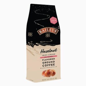 Bailey’s Coffee, Hazelnut Irish Cream [Non-Alcoholic] Flavoured [Medium Roast] Ground Coffee, 10oz Bag