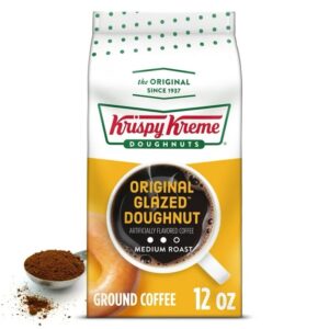 Krispy Kreme Doughnuts Original Glazed Donut Ground Coffee [Medium Roast] 12oz bag