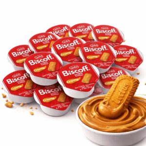 Original Lotus Biscoff Cookie Butter Creamy Spread Cups 0.7oz, Single Serve Size – Vegan, Nut Free, Dairy Free