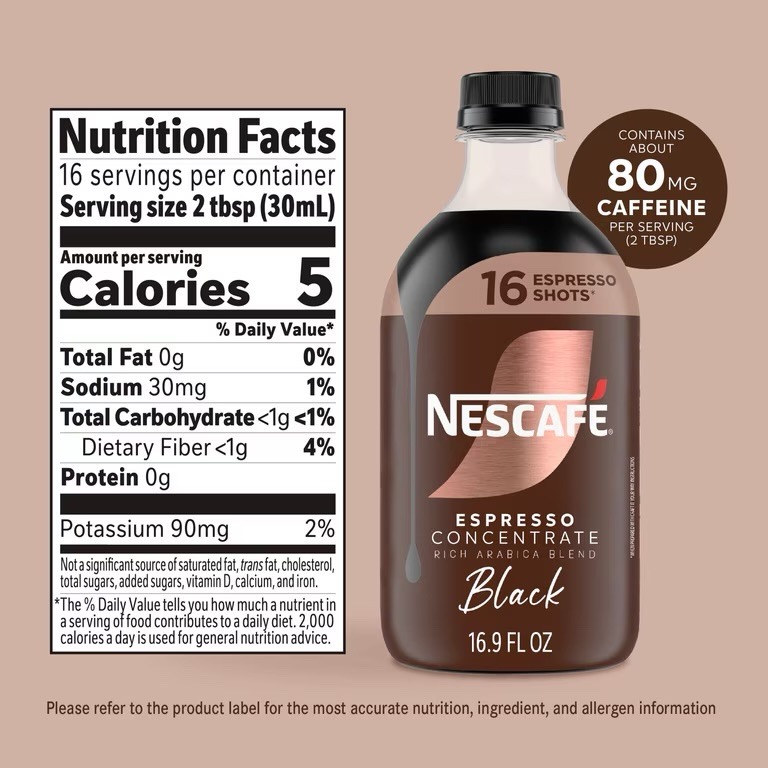 NESCAFÉ Espresso Concentrate, Black, Instant Espresso Coffee, 16.9 fl oz - Image 2