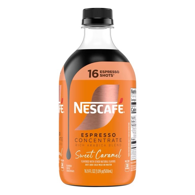 NESCAFÉ Espresso Concentrate, Sweet Caramel, Instant Espresso Coffee, 16.9 fl oz
