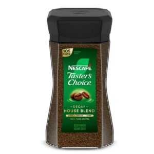 NESCAFÉ Taster’s Choice Decaf House Blend, Light-Medium Roast Instant Coffee, 7 oz jar