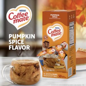 Nestle Coffee Mate Creamer Singles, Pumpkin Spice, 50 Count Box [Non Dairy, No Refrigeration Needed]