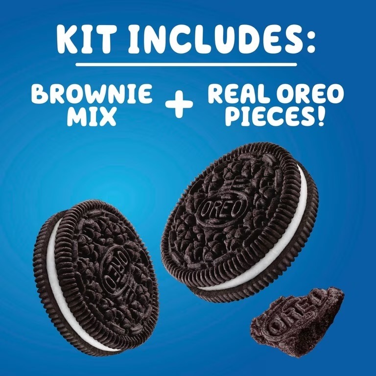 Betty Crocker OREO Brownie Mix, OREO Brownie Mix Topped With OREO Cookie Pieces, 13.6 oz - Image 2