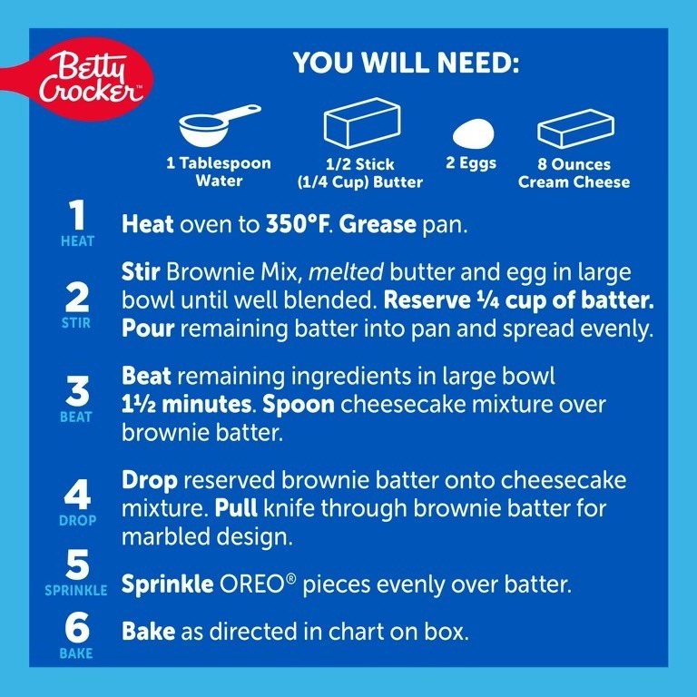 Betty Exclusives OREO Baked Cheesecake Mix, Includes Real OREO Cookie Pieces, 8.9 oz - Image 3